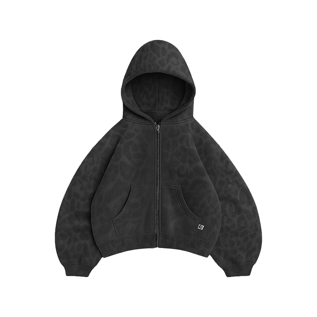 450 GSM 'Midnight Safari' Zip-up Hoodie