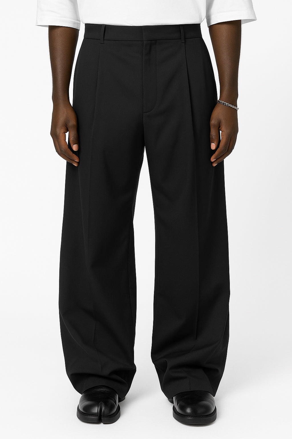 Nylon 'Black' Baggy Pants