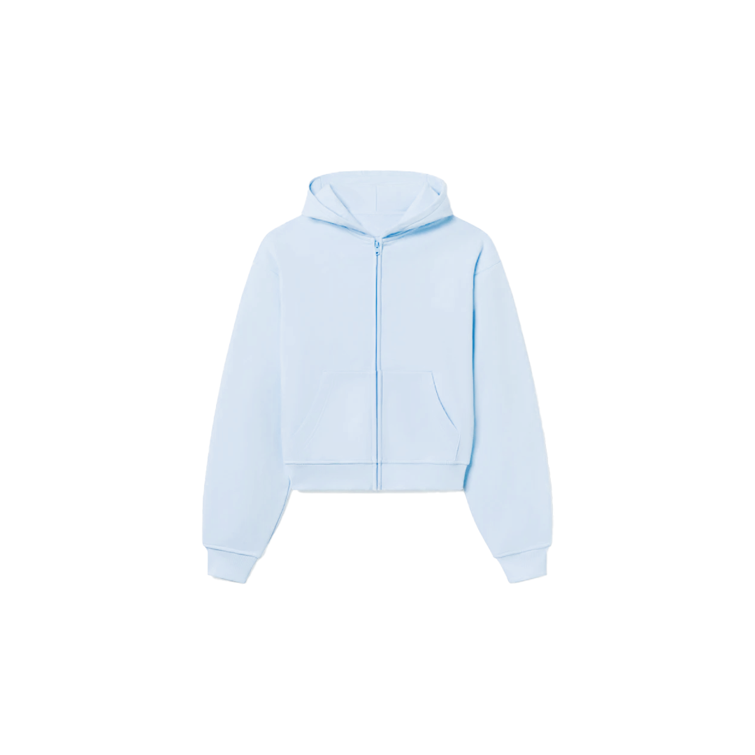 1800 GSM 'Ice Blue' Zip-Up Hoodie – Humane Blanks