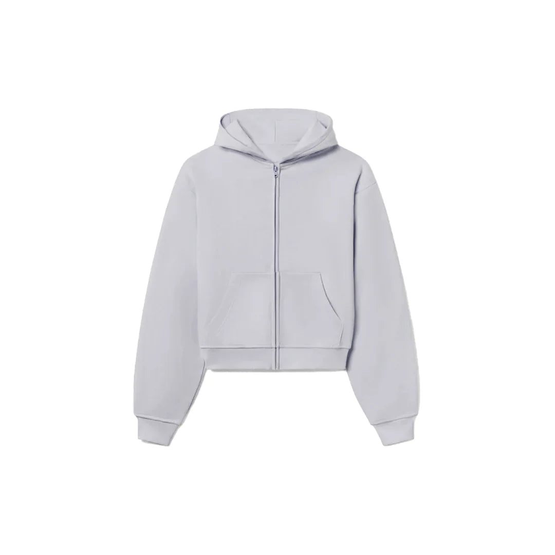 900 GSM 'Cool Gray' Zip-Up Hoodie