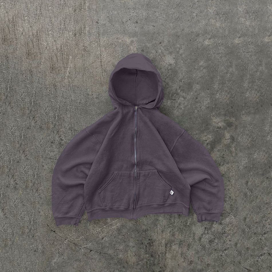 450 GSM 'Charcoal Gray' Zip-up Hoodie