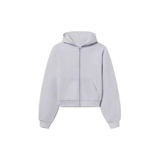 900 GSM 'Cool Gray' Zip-Up Hoodie