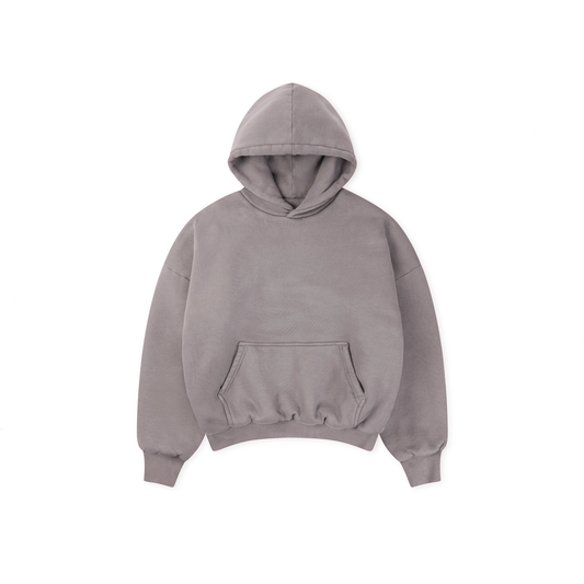 1000 GSM 'Hurricane Gray' Double Hoodie