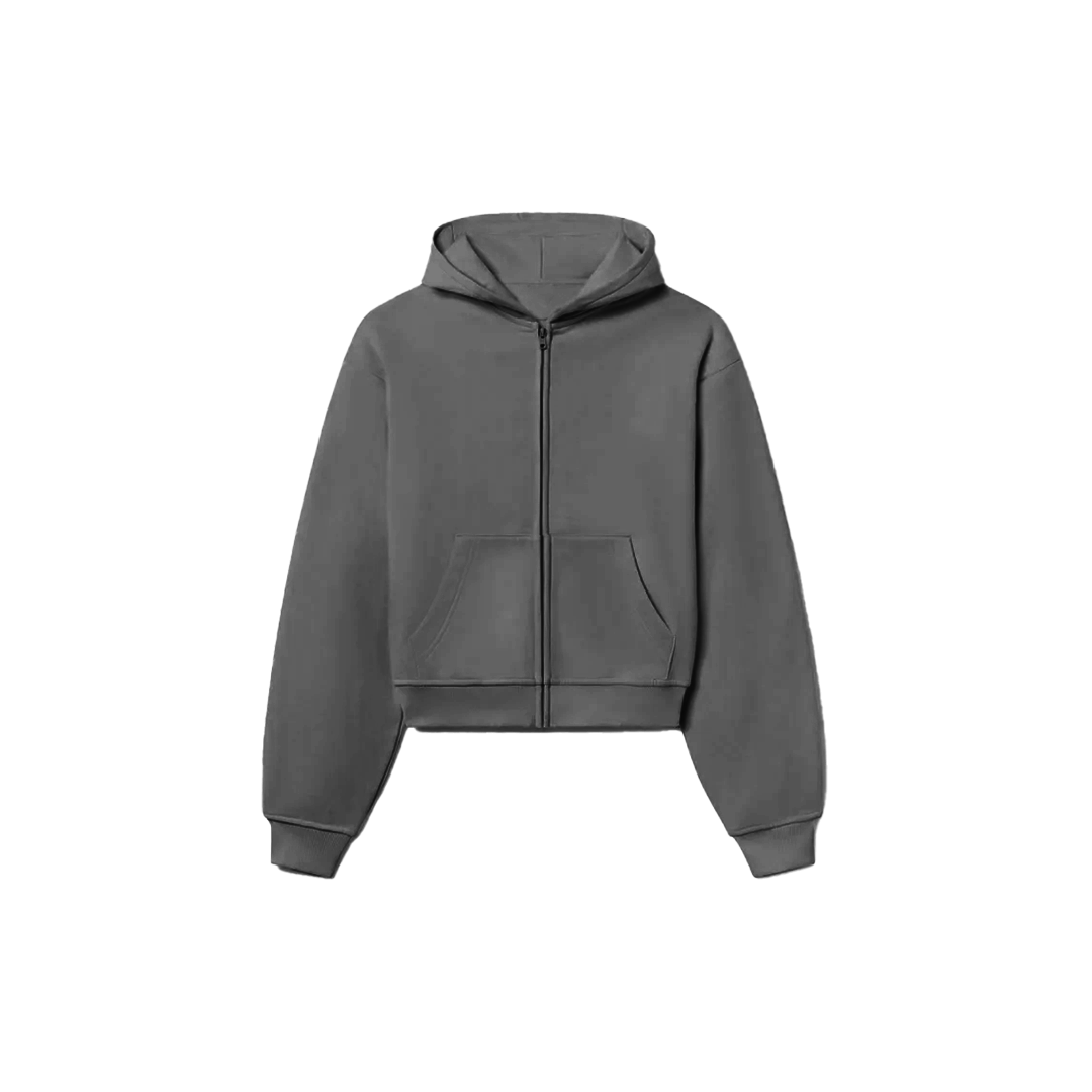 900 GSM 'Charcoal Gray' ZipUp Hoodie Humane Blanks