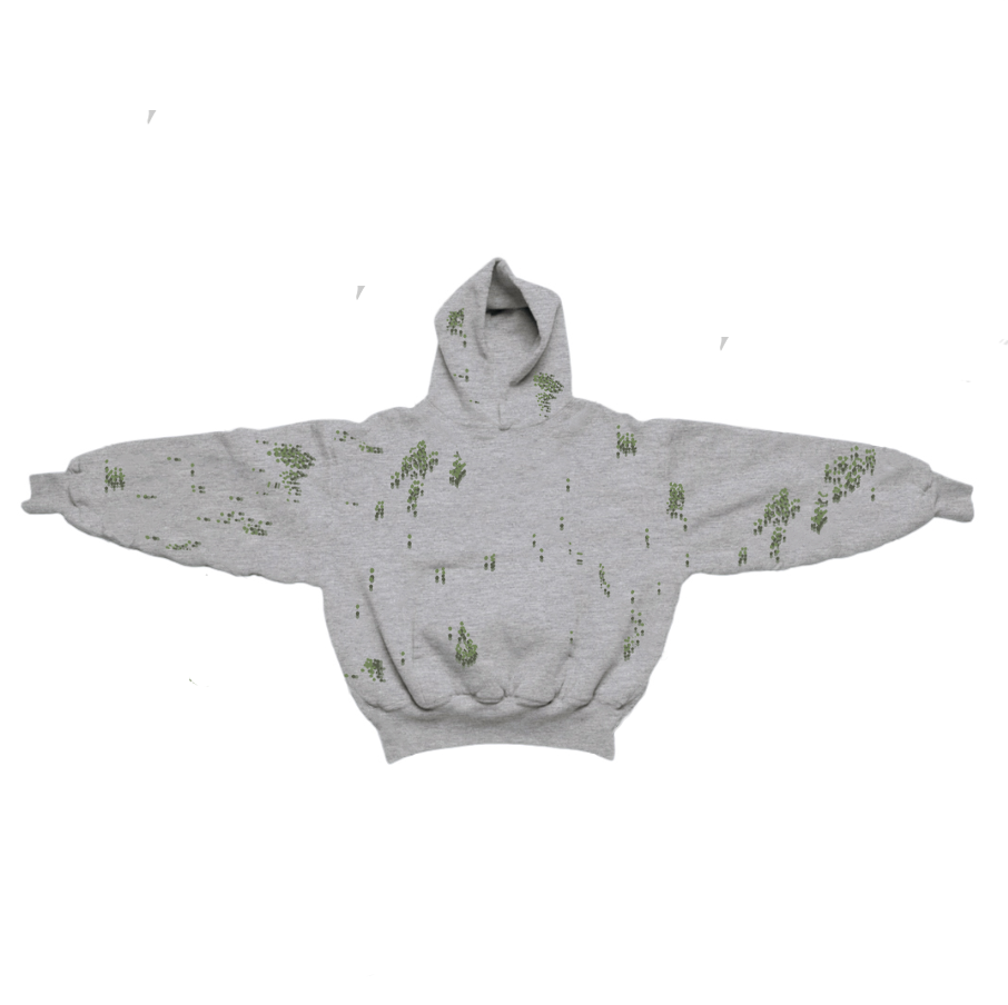 1800 GSM Dark Wilderness Moss Hoodie with CRDLCK™