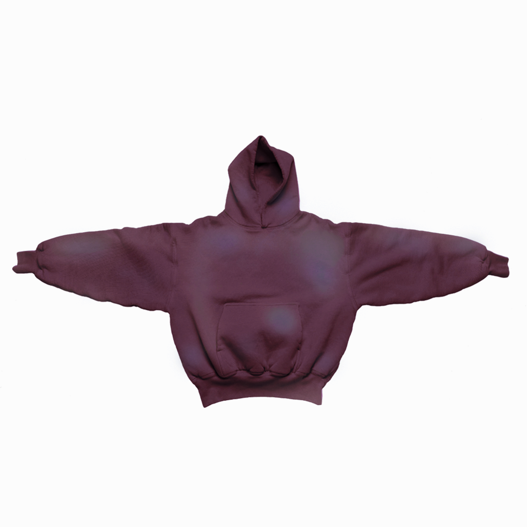 1800 GSM 'Washed Elderberry' Hoodie with CRDLCK™