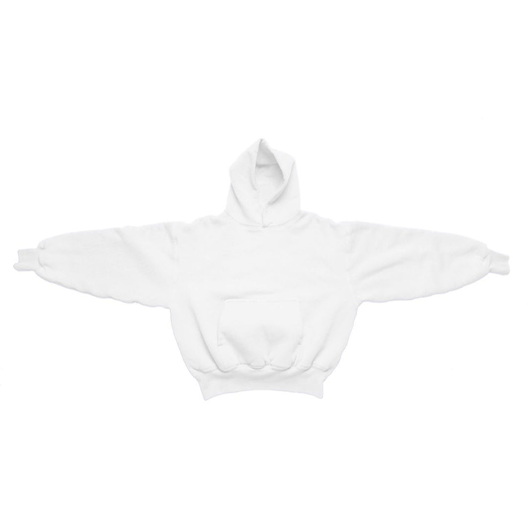 900 GSM Bright White Hoodie with CRDLCK™
