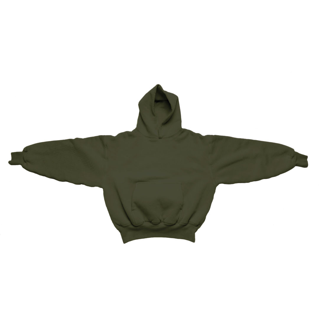 1800 GSM 'Burnt Olive' Hoodie with CRDLCK™
