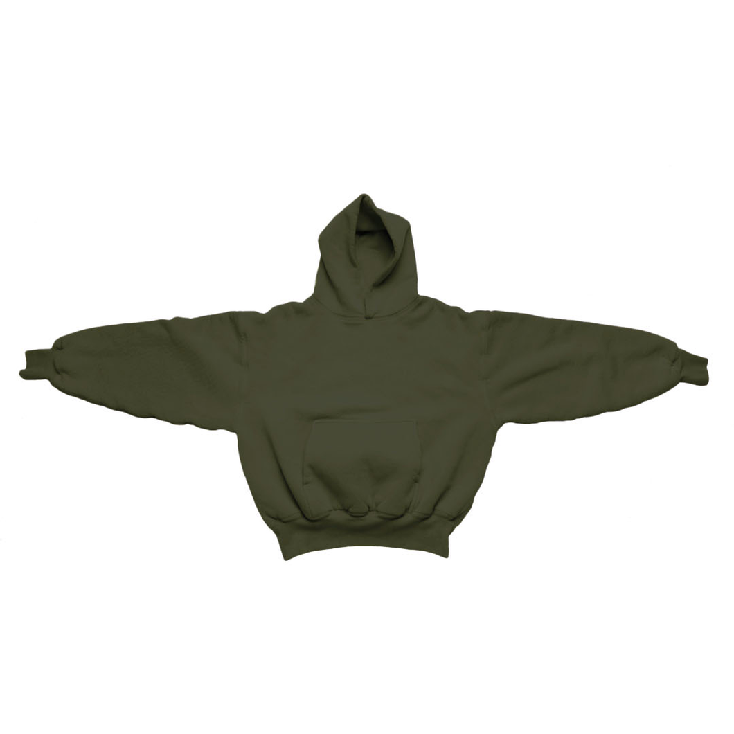 1800 GSM Burnt Olive Hoodie with CRDLCK™