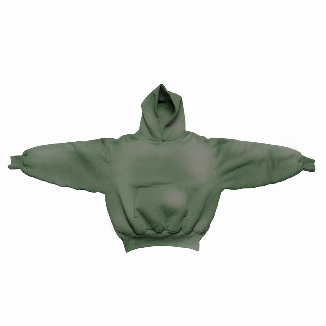 1800 GSM 'Washed Midnight Green' Hoodie with CRDLCK™