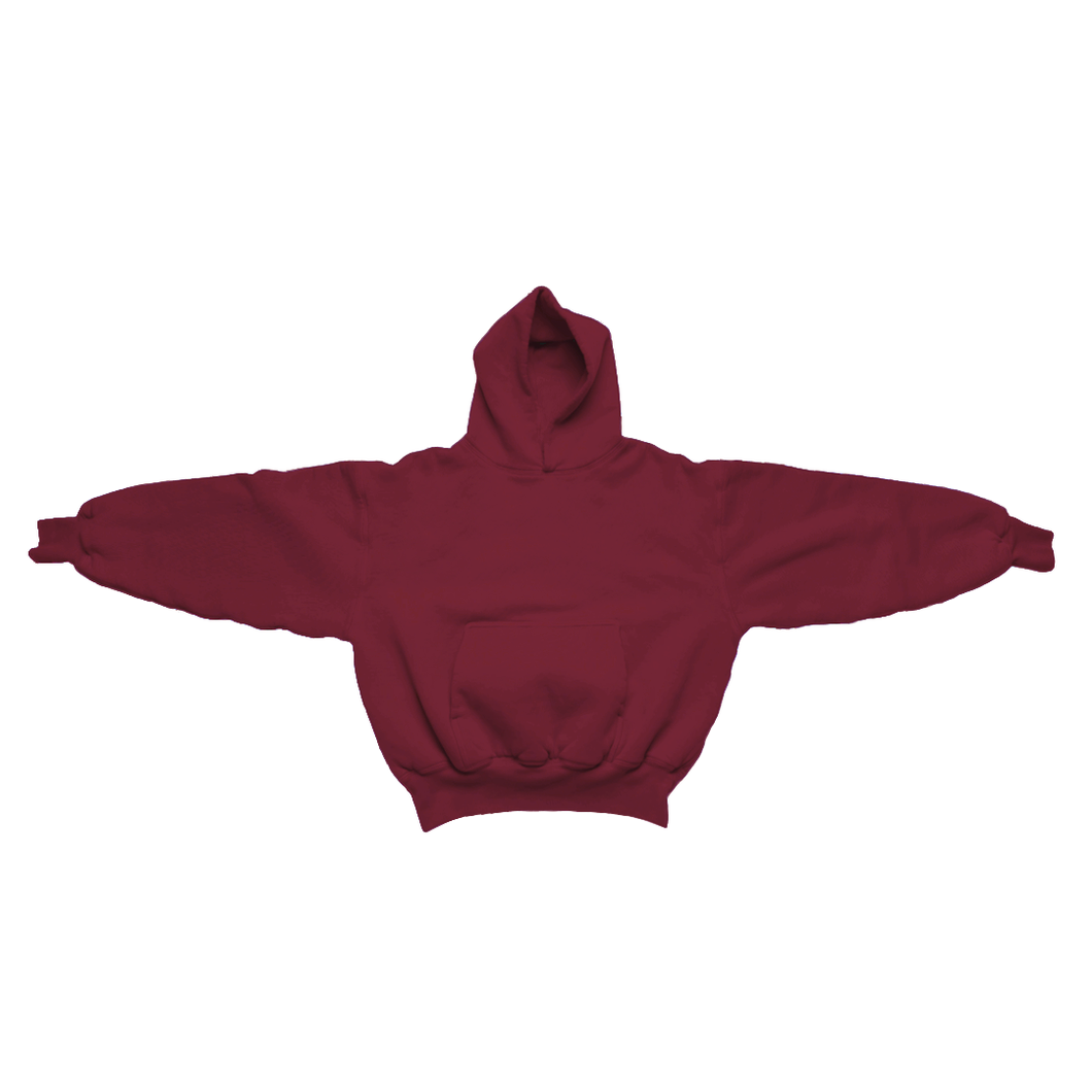 1800 GSM Wine Berry Hoodie with CRDLCK™